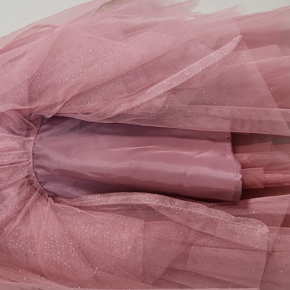 Camilla Girls Dusty Rose Embroidered Tulle Tiered Dress, Size 4 ~ EUC - Picture 5 of 10